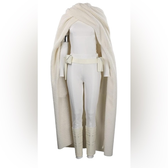 Padme Amidala Cosplay Costume Queen Padme Amidala Naberrie White Full Set - Picture 1 of 9